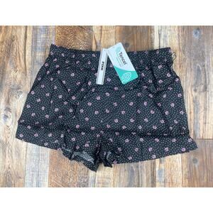 VS Pink Women's XS Black Pink Lyocell Polyester Silky Sleep Boxy Pajama Shorts